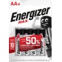 Bateria ENERGIZER Max, AA, LR6, 1,5V, 4szt., Baterie, Urządzenia i maszyny biurowe