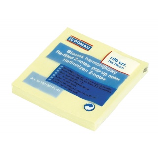 Self-adhesive Pad DONAU, type Z, 76x76mm, 100 sheets, light yellow