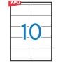 Universal Labels APLI 105x57mm, rectangle, white, 100 sheets