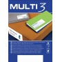 Etykiety uniwersalne MULTI 3,97x67,7mm, prostokątne, białe 100 ark., Etykiety samoprzylepne, Papier i etykiety