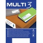 Etykiety uniwersalne MULTI 3,105x29mm, prostokątne, białe 100 ark., Etykiety samoprzylepne, Papier i etykiety