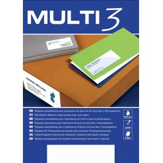 Universal Labels MULTI 3, 210x297mm, rectangle, white 100 sheets