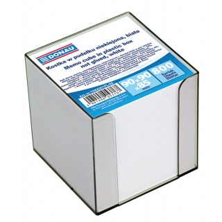 Note Cube Cards DONAU, in a box, 95x95x95mm, ca 700 cards, white