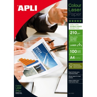 Photographic Paper APLI Glossy Laser Paper, A4, 210gsm, glossy, 100 sheets