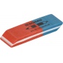 Multipurpose Eraser DONAU, 57x19x8mm, blister pack - 2pcs, blue-red