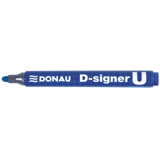 Permanent Marker DONAU D-Signer U, round, 2-4mm (line), blue