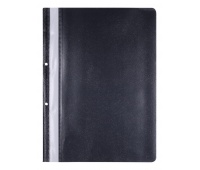 Skoroszyt OFFICE PRODUCTS, PP, A4, 2 otwory, 100/170mikr., wpinany, czarny