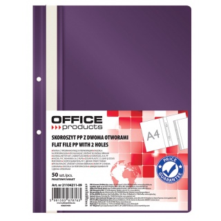 Report File OFFICE PRODUCTS, PP, A4, soft, 100/170 micr., 2 holes perforated, violet