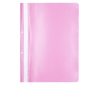 Skoroszyt OFFICE PRODUCTS, PP, A4, 2 otwory, 100/170mikr., wpinany, r&oacute;żowy