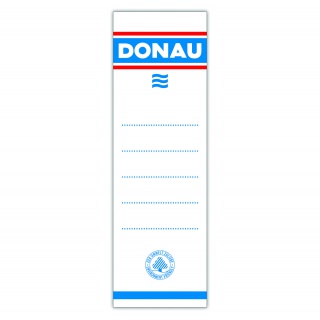 Etykiety samoprzylepne do segregatora DONAU, 54x153mm, jednostronne, 20szt., Etykiety opisowe, Papier i etykiety