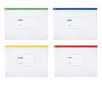 Torebka z suwakiem DONAU, PVC, A4, transparentna