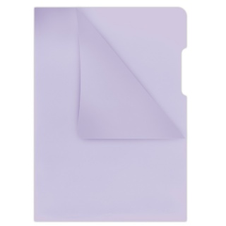 L-Shaped Pockets DONAU, type L, PP, A4, cristal, 180 micron, purple