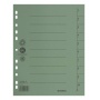 Dividers DONAU, cardboard, A4, 235x300mm, 1-10, 10 sheets, green