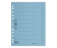 Przekładka DONAU, karton, A4, 235x300mm, 1-10, 1 karta, niebieska