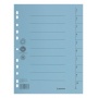 Dividers DONAU, cardboard, A4, 235x300mm, 1-10, 10 sheets, blue
