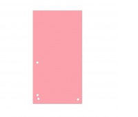 Przekładki DONAU, karton, 1/3 A4, 235x105mm, 100szt., jasnoróżowe
