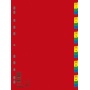 Przekładki DONAU, PP, A4, 230x297mm, 1-31, 31 kart, mix kolorów, Przekładki polipropylenowe, Archiwizacja dokumentów