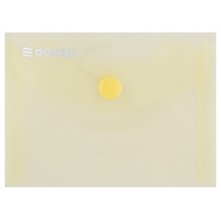Envelope Wallet DONAU press stud, PP, A7, 180 micron, yellow