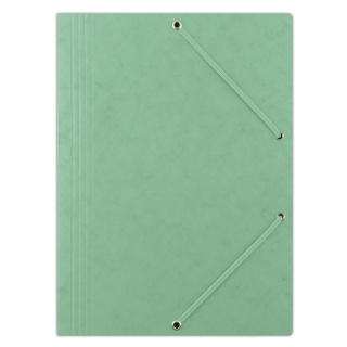 Elasticated File DONAU, pressed board, A4, 390gsm, 3 flaps, green