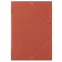 Elasticated File DONAU, cardboard, A4, 400gsm, 3 flaps, red