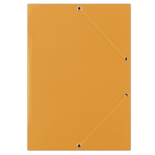 Elasticated File DONAU, cardboard, A4, 400gsm, 3 flaps, orange