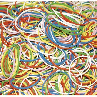 Rubber Bands DONAU, 500g, assorted colours