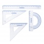 Geometry Set DONAU, small, pendant packaging, clear