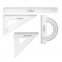 Geometry Set DONAU, small, pendant packaging, clear