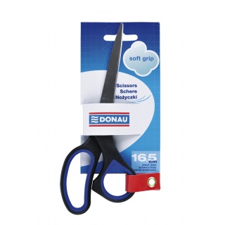 Office Scissors DONAU Soft Grip, 16. 5cm, blue