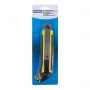 Utility Knife DONAU Professional, rubber handle, with brakes, yellow-black