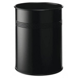 Trash can, 15l, perforated, black