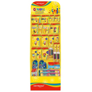 Duży display KEYROAD Colorful World, karton, składany, bez wyposażenia, żółty, Nietypowe, Artykuły szkolne