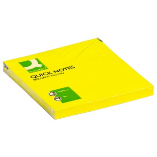 Self-adhesive Pad Q-CONNECT Brilliant 76x76mm, 1x75 sheets, yellow
