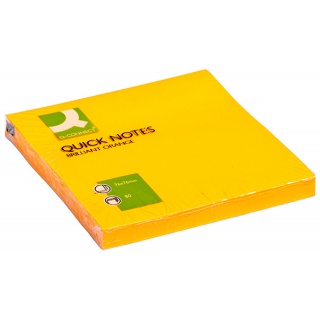 Self-adhesive Pad Q-CONNECT Brilliant 76x76mm, 75 sheets, orange