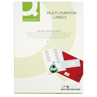 Universal Labels Q-CONNECT, 70x25. 4mm, rectangle, white, 100 sheets