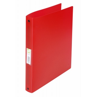 Ring Binder Q-CONNECT, PP, A4/4R/25mm, transparent red