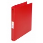 Ring Binder Q-CONNECT, PP, A4/4R/25mm, transparent red