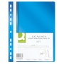 Report File Q-CONNECT, PP, A4, standard, 120/170 micron, perforated, blue