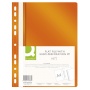 Report File Q-CONNECT, PP, A4, standard, 120/170 micron, perforated, orange