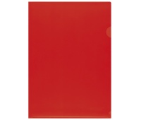 Obwoluta Q-CONNECT typu L, PP, A4, groszkowa, 120mikr., 100szt., czerwona