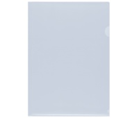 L-Shaped Pockets Q-CONNECT, type L, PP, A4, orange peel, 120 micron, 100pcs, clear