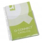 Catalogue Punched Pockets, Q-CONNECT, PVC, 3/4 A4, cristal, 180 micron, 5pcs