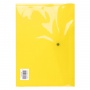 Envelope Wallet Q-CONNECT press stud, PP, A4, 172 micron, transparent yellow