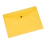 Envelope Wallet Q-CONNECT press stud, PP, A4, 172 micron, transparent yellow