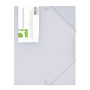 Elasticated File Q-CONNECT, PP, A4, 400 micron, 3 flaps, transparent white