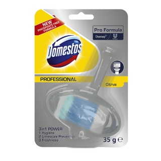 Toilet block DOMESTOS Diversey Citrus, with hanger, 35g, Cleaning products, Cleaning & Janitorial Supplies and Dispensers