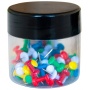 Thumbtacks (Drawing Pins) Q-CONNECT, extended handle head, in a glass jar, 60pcs, assorted colours