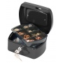 Cash Box Q-CONNECT, small, 155x125x80mm, black, Key Cabinets, Office equipment, Cash Boxes