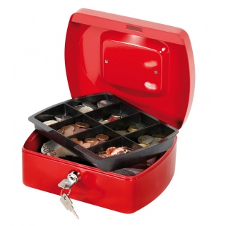 Cash Box Q-CONNECT, medium, 205x85x160mm, red