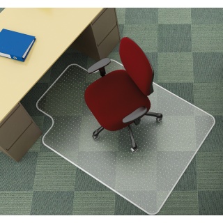 Under Chair Mat Q-CONNECT, carpet protection, 120x90cm, T-shape